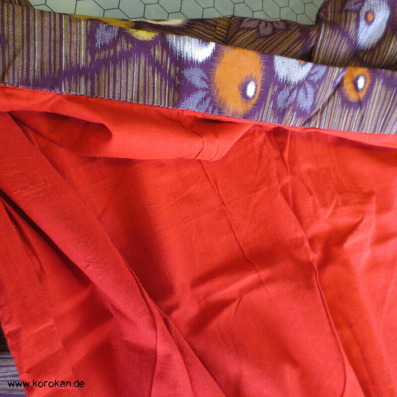 Kugelchrysanthemen Kasuri Moka Kotton Kosode Kimono