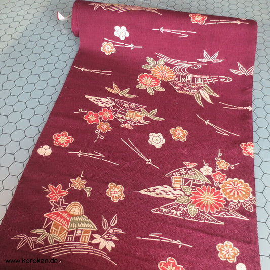 Häuser Bingata Wolle/ Seide Japan Kimono Krepp