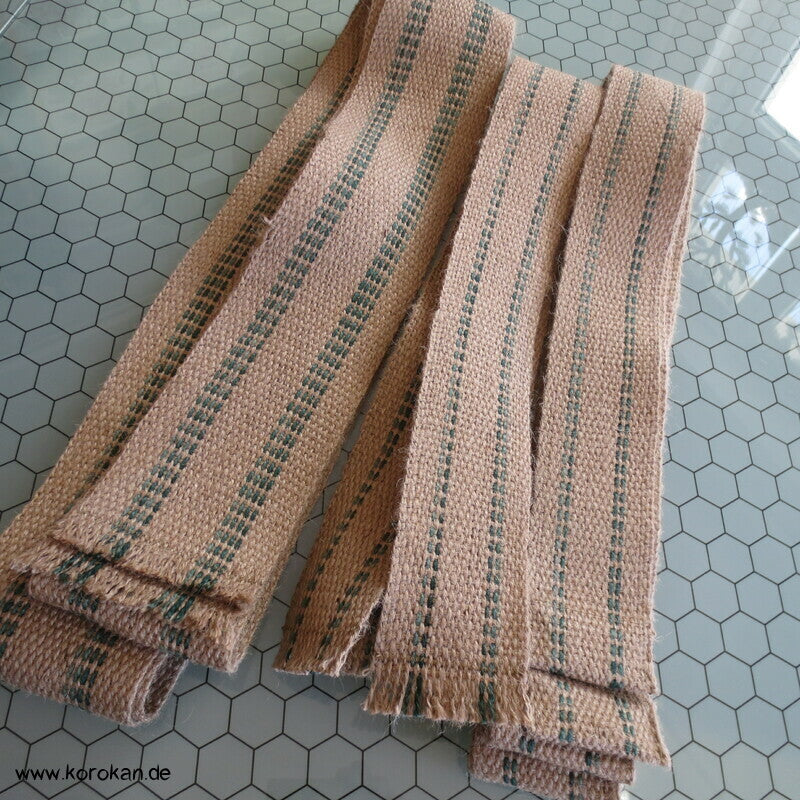 Kaku Männer Obi Gürtel grobe Jute, schmal