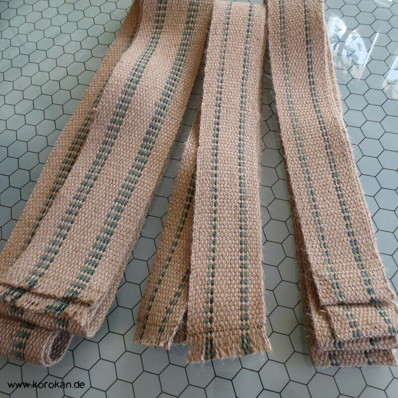 Kaku Männer Obi Gürtel grobe Jute, schmal