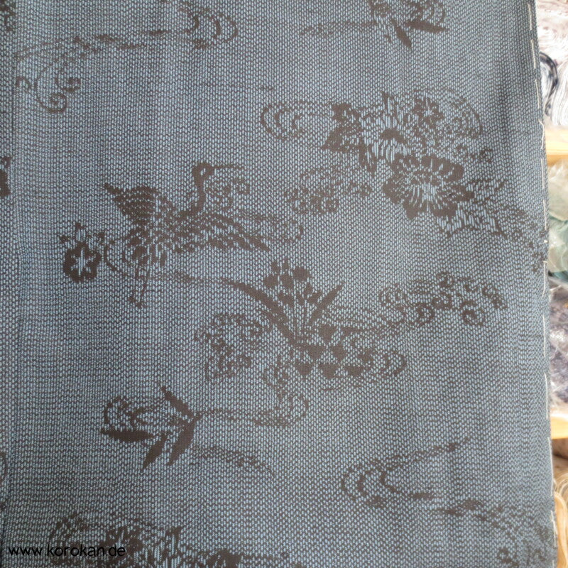 Kranich Kasuri Tsumugi Seiden Kimono