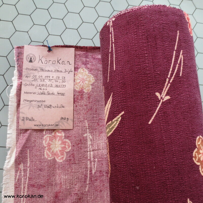 Häuser Bingata Wolle/ Seide Japan Kimono Krepp