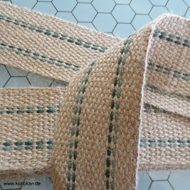 Kaku Männer Obi Gürtel grobe Jute, schmal