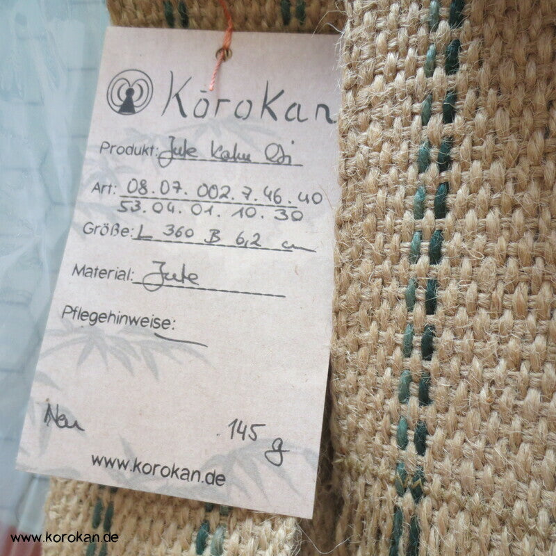 Kaku Männer Obi Gürtel grobe Jute, schmal