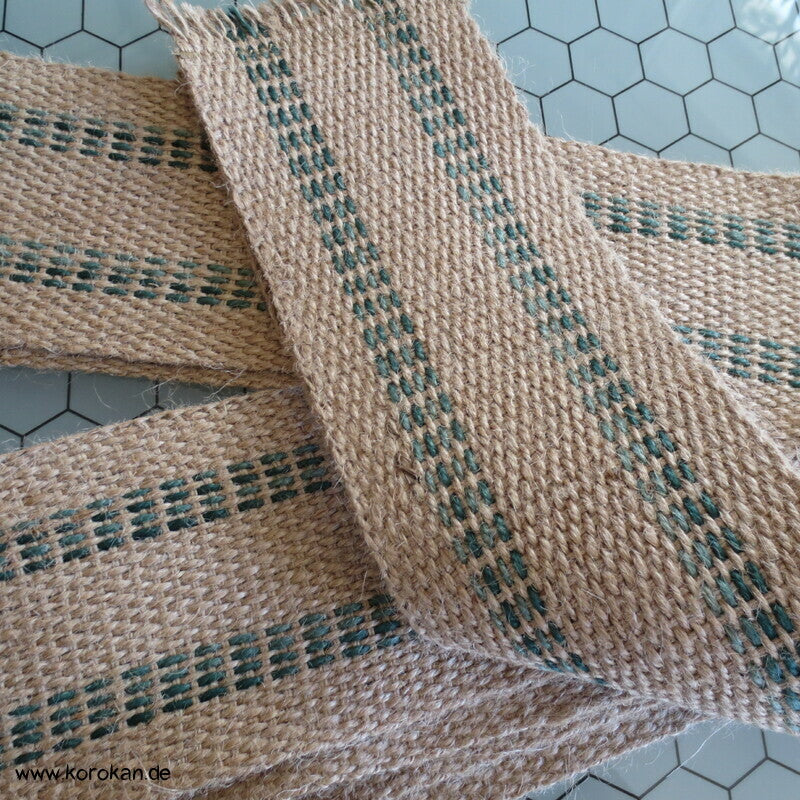 Kaku Männer Obi Gürtel grobe Jute, schmal