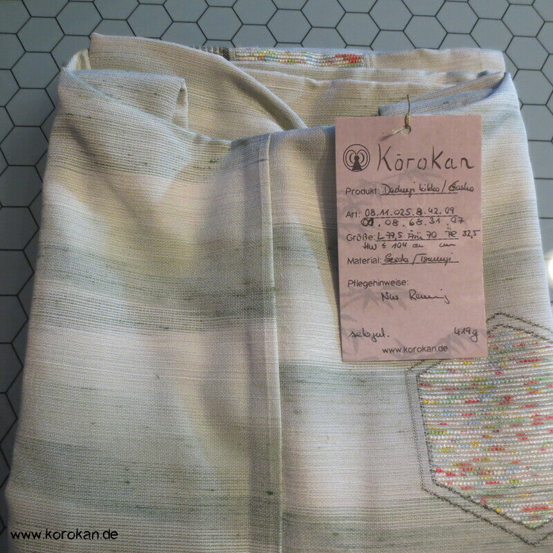Dochugi Kimono Jacke, dicke Tsumugi Seide mit Kikko Motiven
