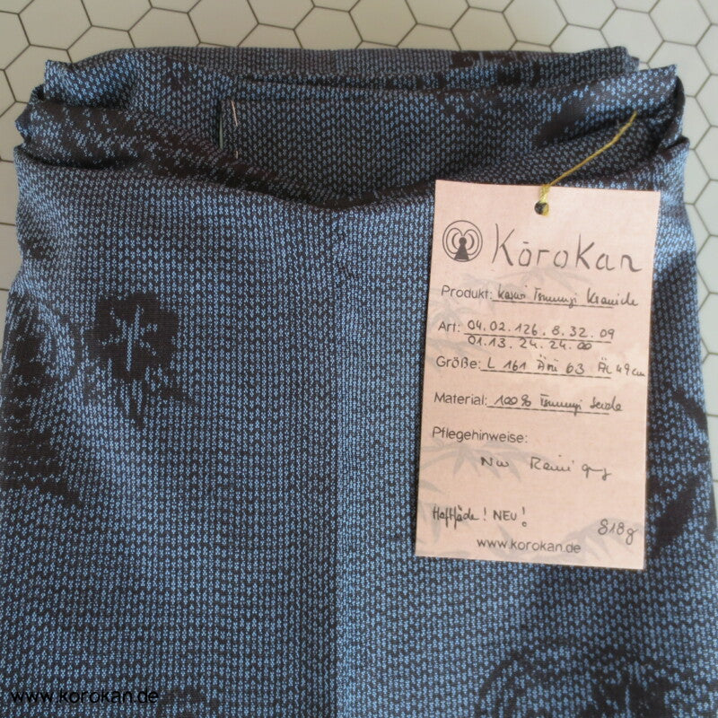 Kranich Kasuri Tsumugi Seiden Kimono