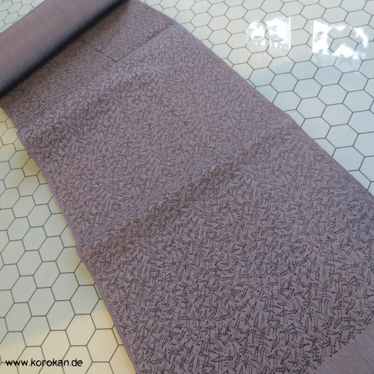 Kiefernnadeln Hanhaba Obi - dicker Seidenrips dunkelgrau