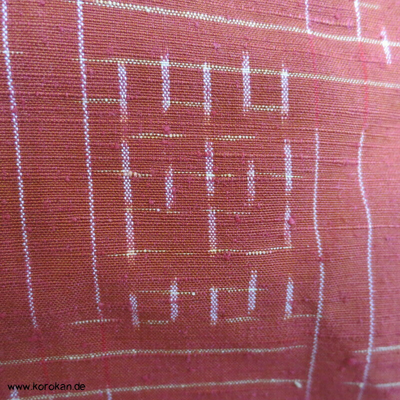 variables Karo Kasuri auf persimmon Tsumugi Kimono