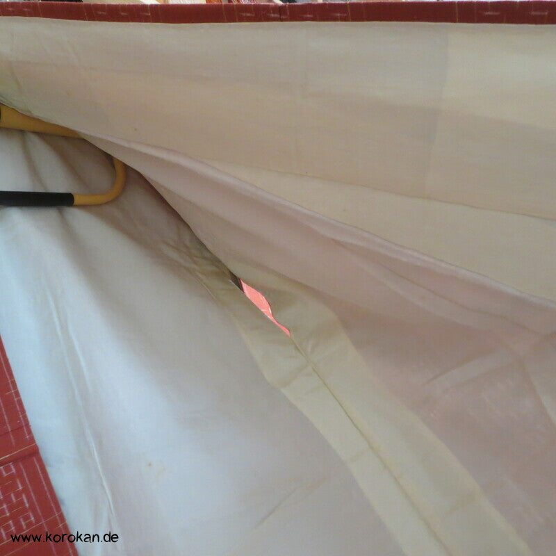 variables Karo Kasuri auf persimmon Tsumugi Kimono