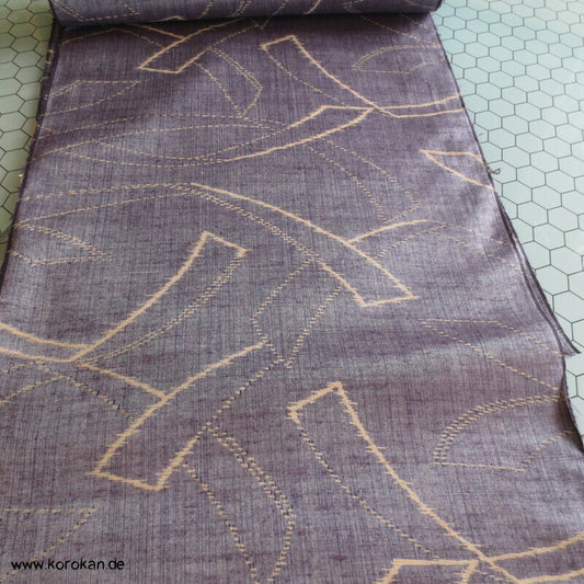 Noshi in blauviolett Tsumugi Seide