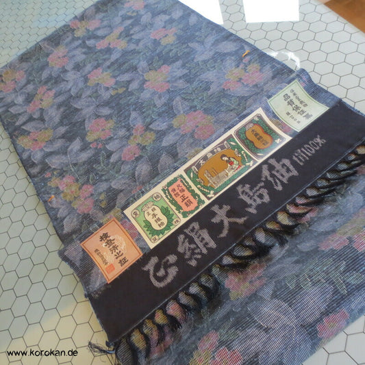 Blumensträuße Kasuri Tanmono Tsumugi Kimono Seide