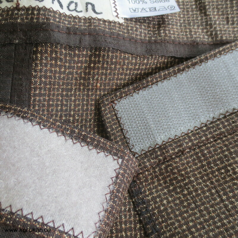 Hakama artige Hose, Kasuri Tsumugi Seide