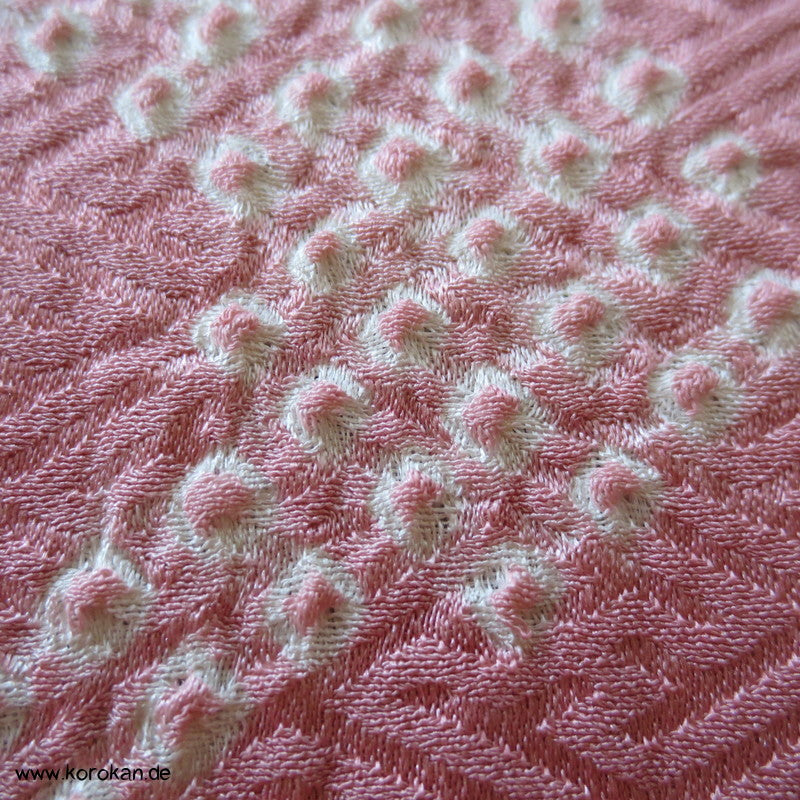 Shibori Fluss, Sayagata Jacquard mit Teilstickerei Tanmono