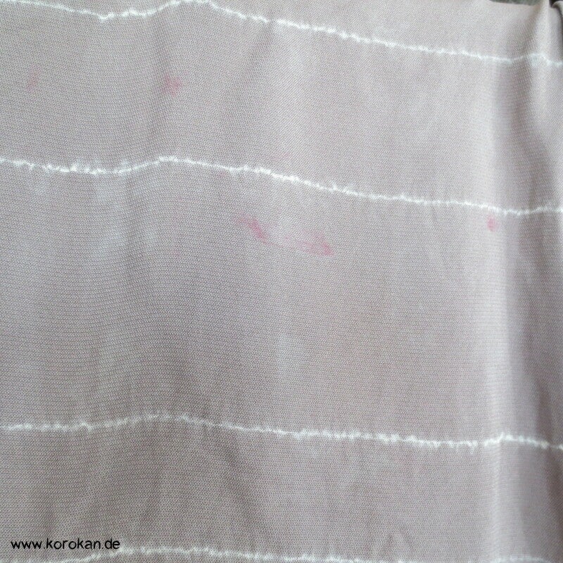 brutalisierter gekürzter Komon Kimono / Mantel / Jacke Streifen Shibori