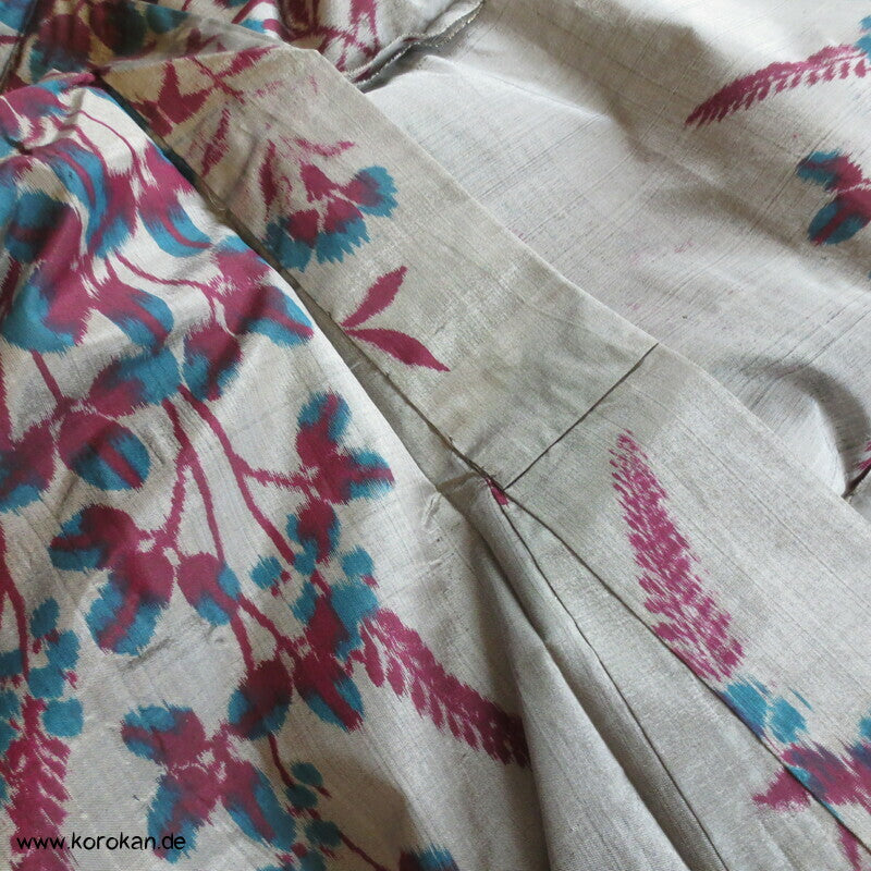 Nandina und Nadeshiko Meisen Seiden Hitoe Kimono