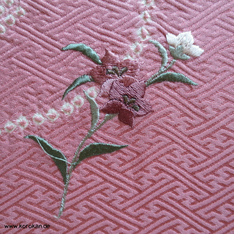 Shibori Fluss, Sayagata Jacquard mit Teilstickerei Tanmono