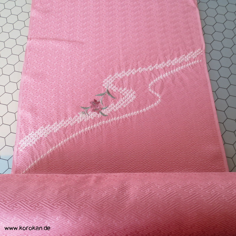Shibori Fluss, Sayagata Jacquard mit Teilstickerei Tanmono