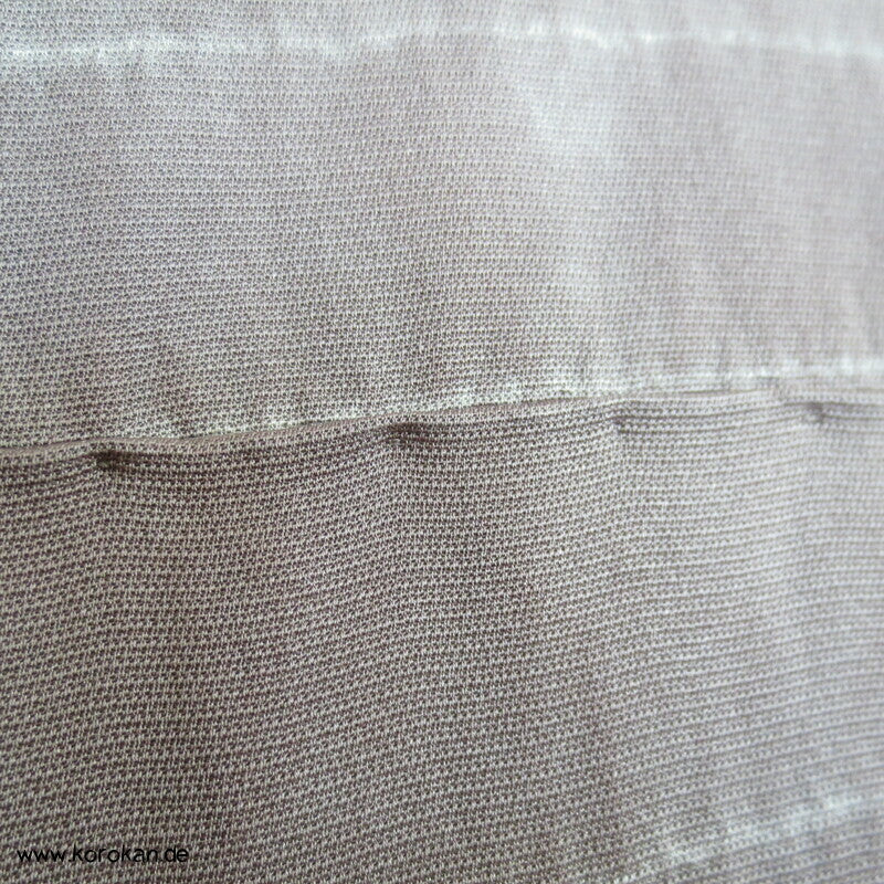 brutalisierter gekürzter Komon Kimono / Mantel / Jacke Streifen Shibori