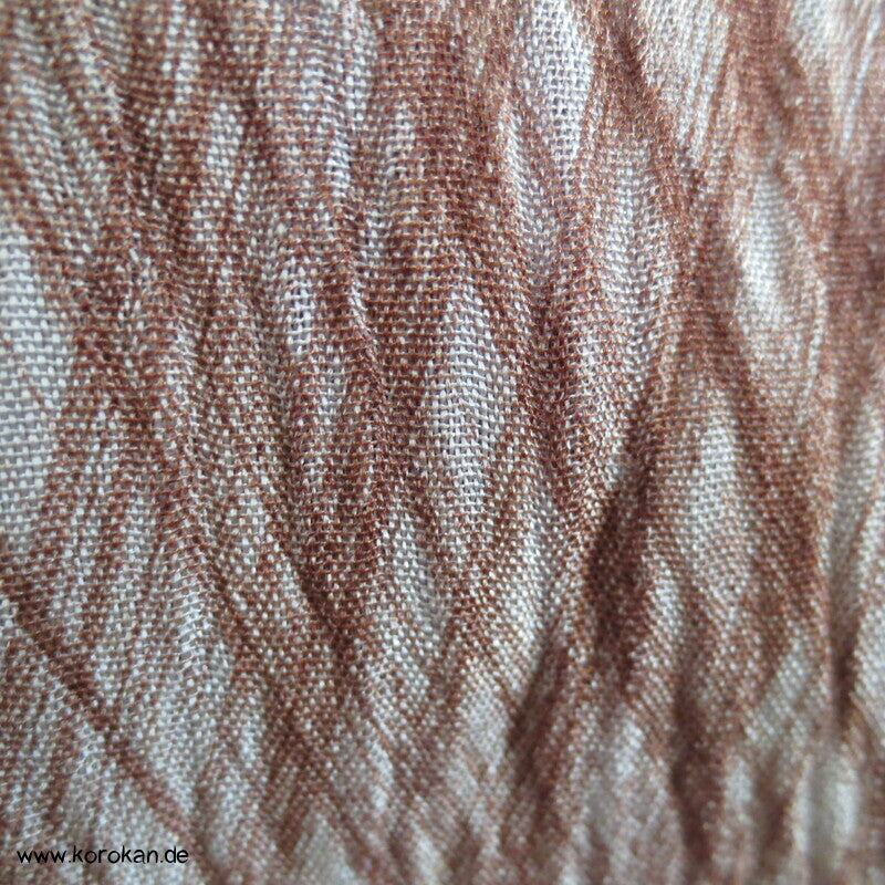 Rautennetz antiker Hitoe Komon Kimono, stark gekreppte Seide