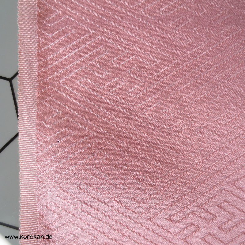 Shibori Fächer Tanmono auf Sayagata Rinzu Seidendamast
