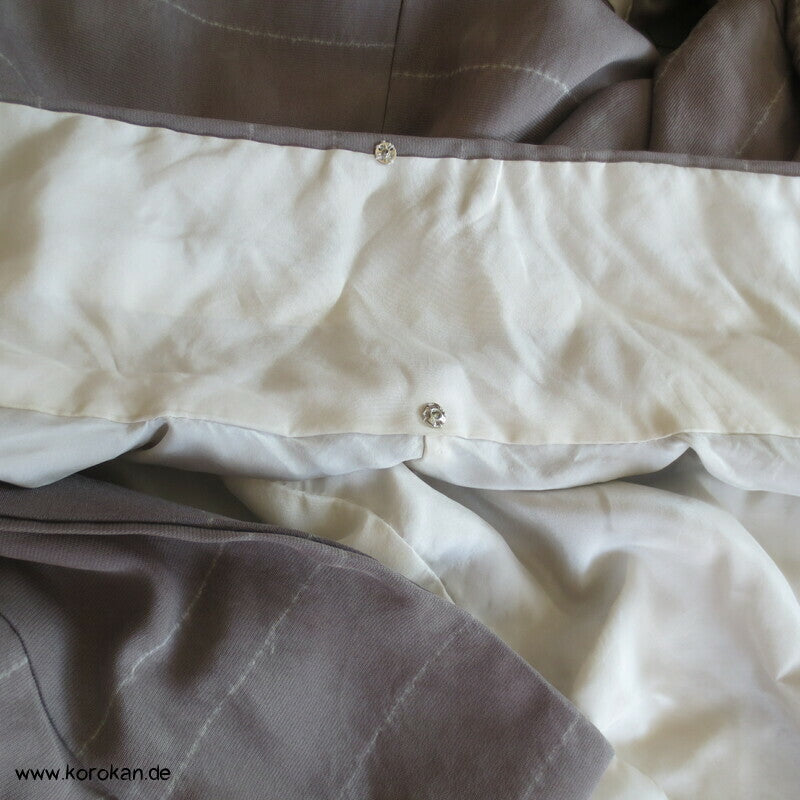 brutalisierter gekürzter Komon Kimono / Mantel / Jacke Streifen Shibori