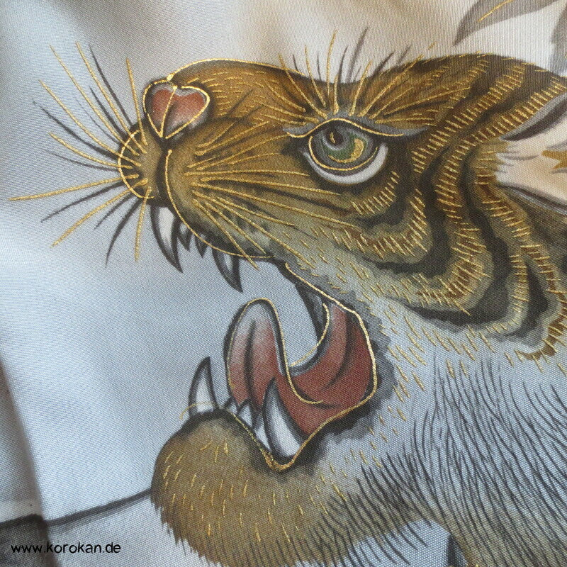 Drache und Tiger Juban Unterkimono, Seide
