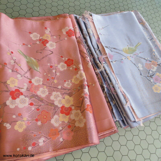 Vögelchen Jacquard Araihari Stoffreste Kimono, Uchikake oder Obi