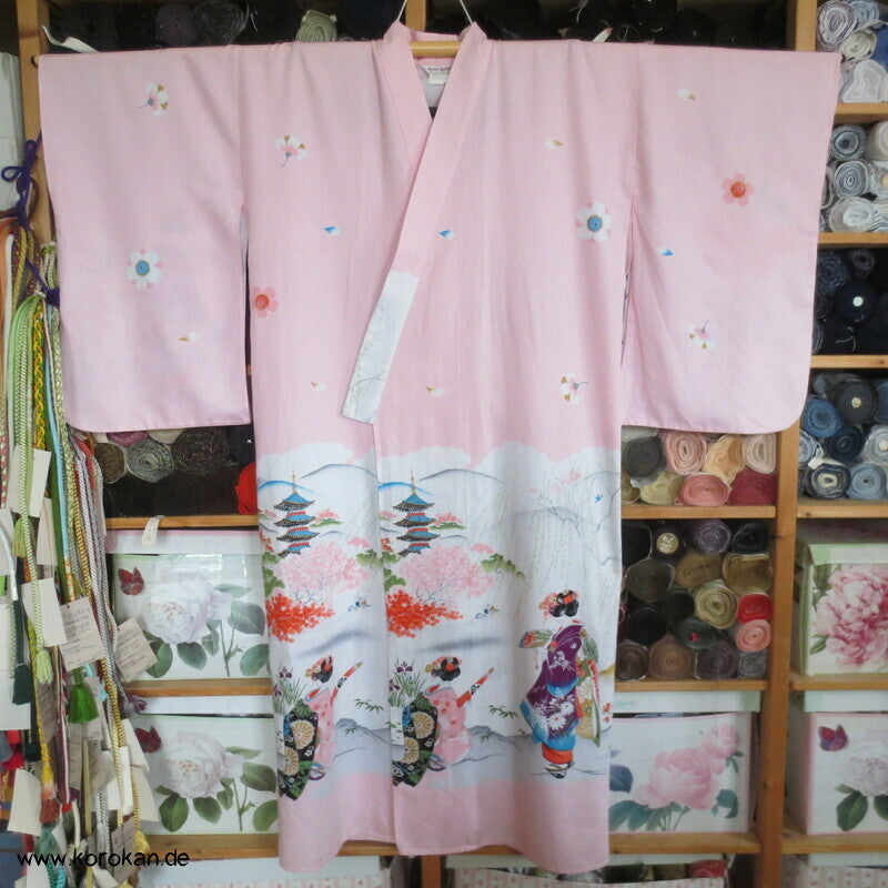 Touristen Yukata / Morgenmantel, Geisha Motiv