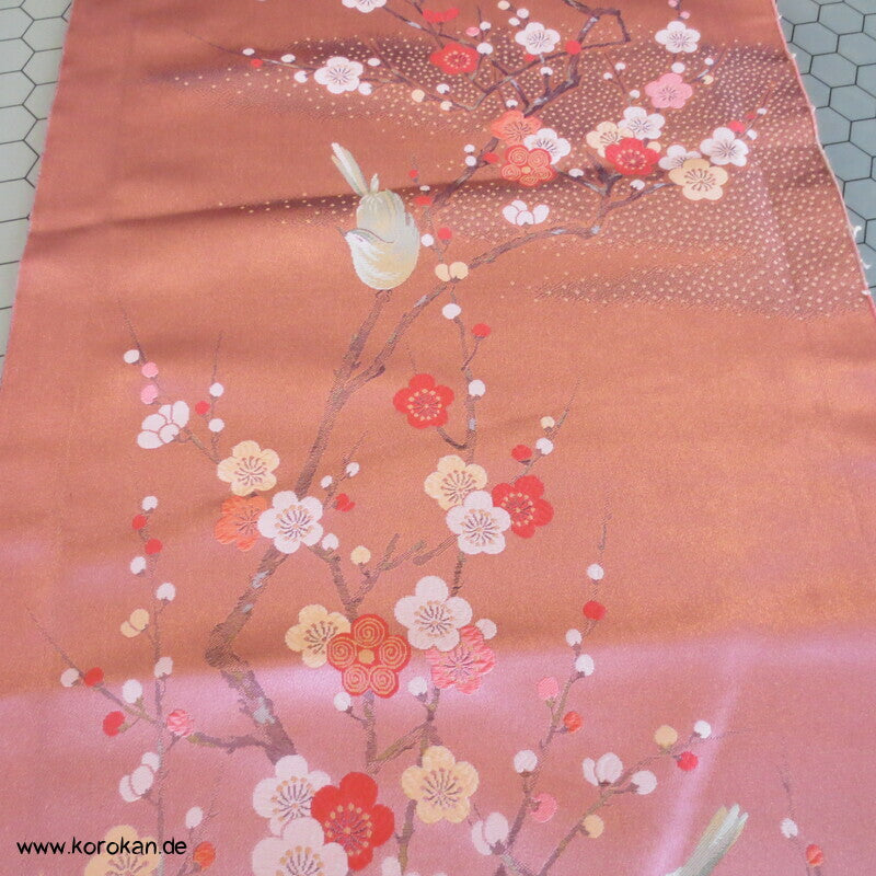 Vögelchen Jacquard Araihari Stoffreste Kimono, Uchikake oder Obi