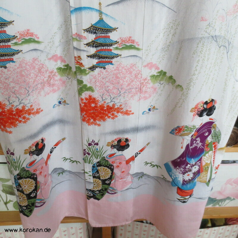 Touristen Yukata / Morgenmantel, Geisha Motiv