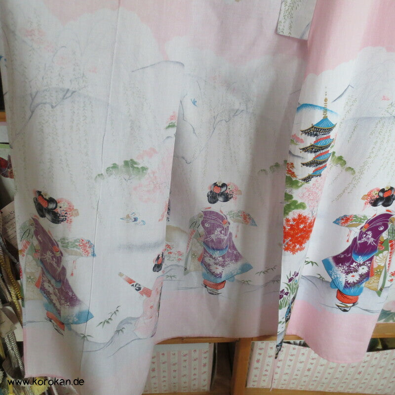 Touristen Yukata / Morgenmantel, Geisha Motiv