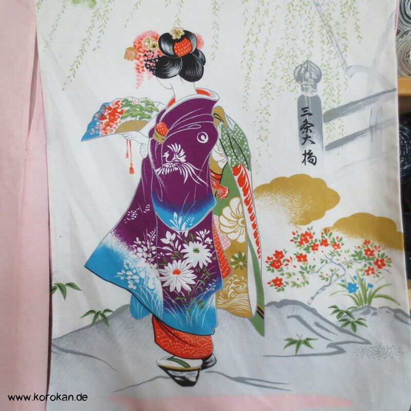 Touristen Yukata / Morgenmantel, Geisha Motiv