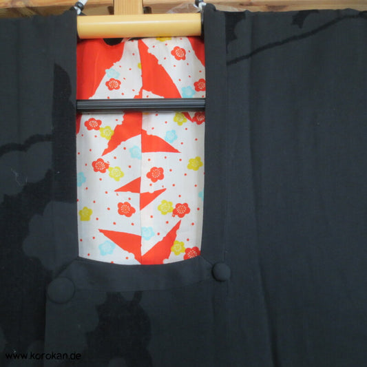 Ausbrenner Seidensamt Michiyuki Regenjacke, buntes Futter