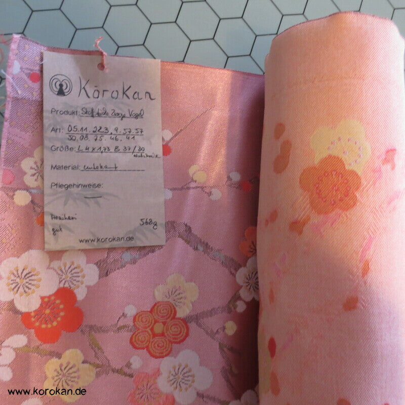 Vögelchen Jacquard Araihari Stoffreste Kimono, Uchikake oder Obi