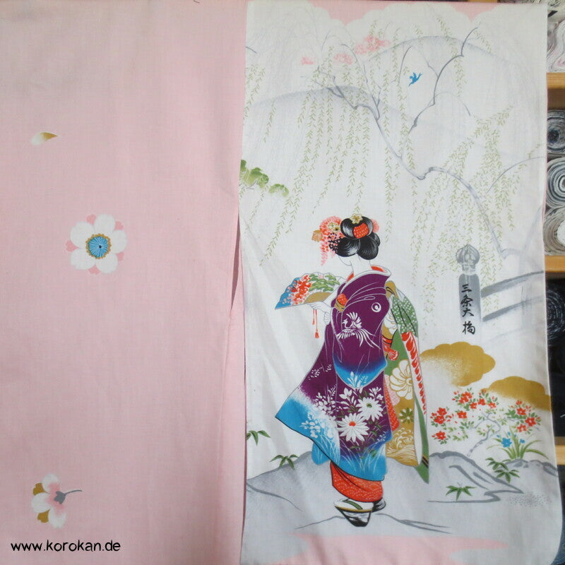 Touristen Yukata / Morgenmantel, Geisha Motiv