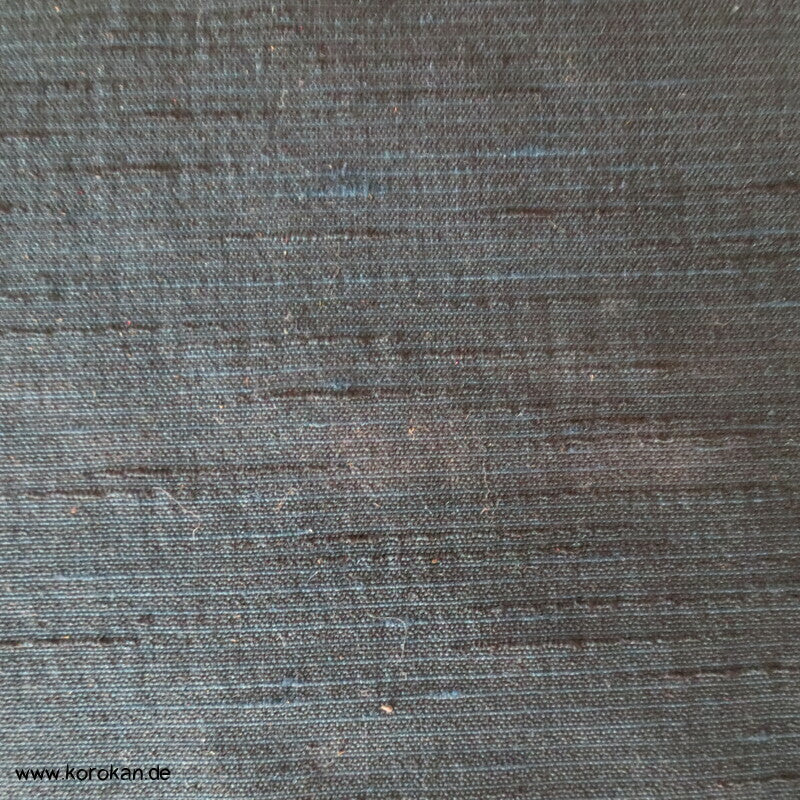 blauschwarze Seide/ Wolle grober Tsumugi Männer Ensemble Tanmono