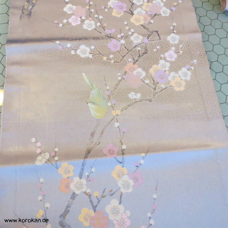 Vögelchen Jacquard Araihari Stoffreste Kimono, Uchikake oder Obi