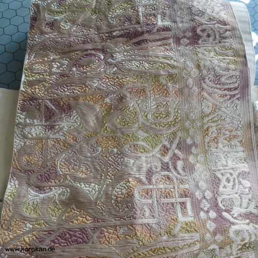 abstraktes Muster Nagoya Obi, blasiger Jacquard