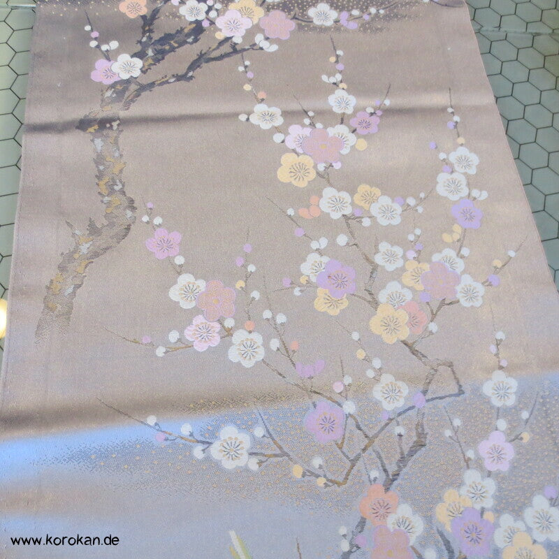 Vögelchen Jacquard Araihari Stoffreste Kimono, Uchikake oder Obi