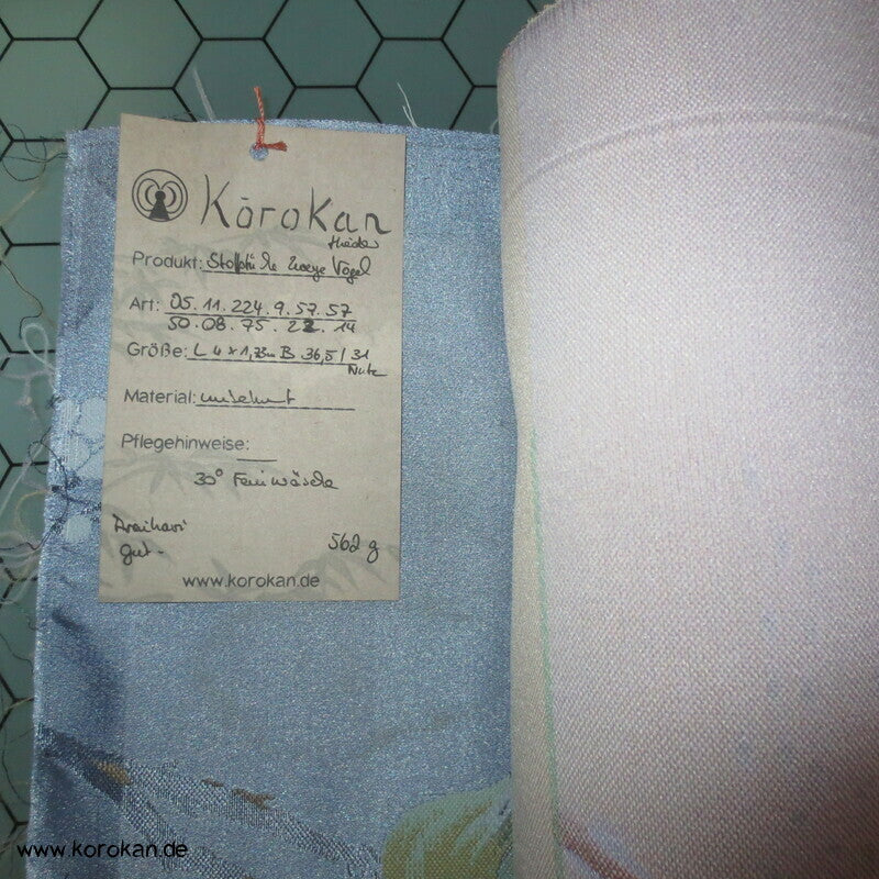 Vögelchen Jacquard Araihari Stoffreste Kimono, Uchikake oder Obi