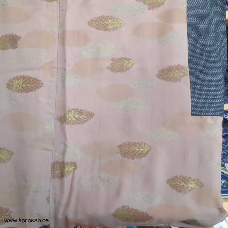 blauer Seiden Tsumugi Ensemble, Kimono + Haori