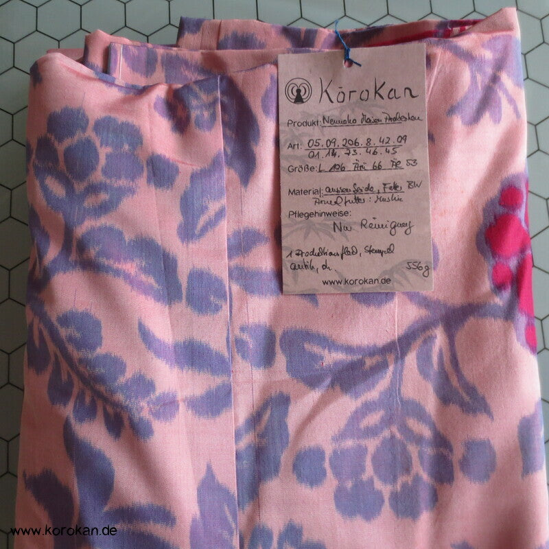 japanische Nenneko Meisen Seiden Kimono Jacke - Arabesken