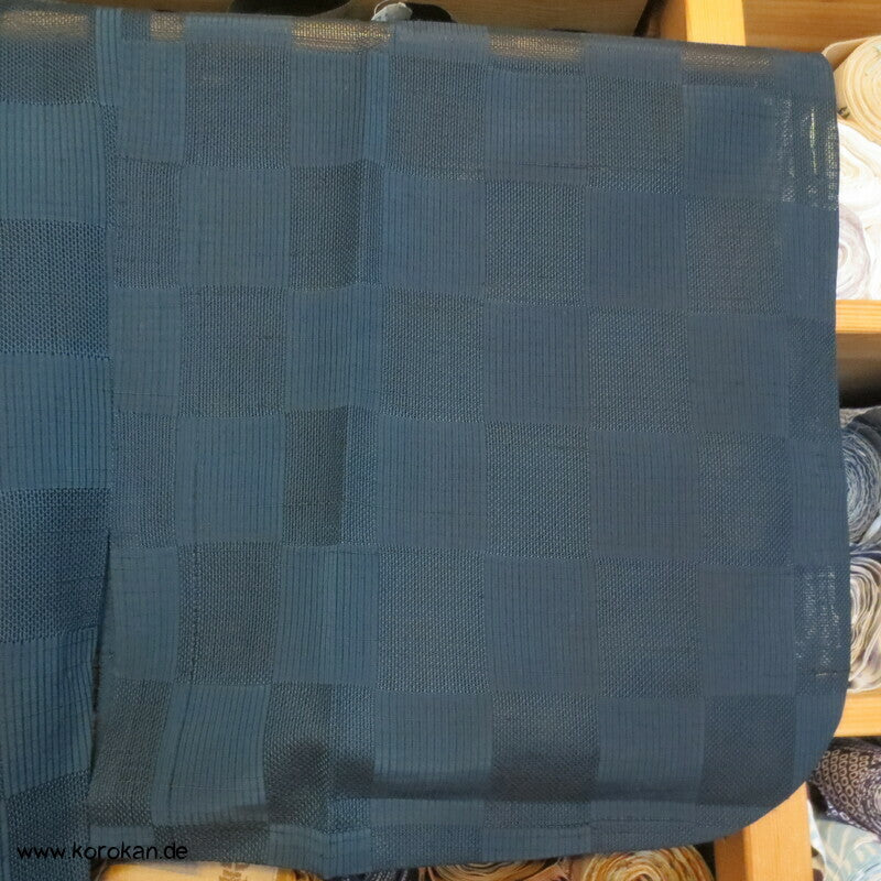 Dochugi Kimono Jacke petrol Ichimatsu Sha halbtransparent