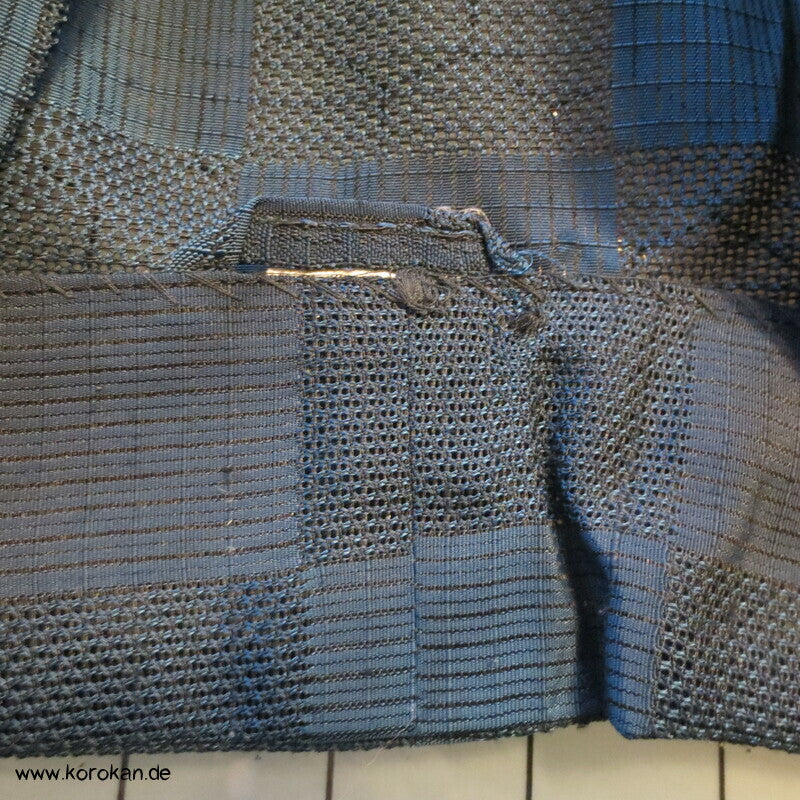 Dochugi Kimono Jacke petrol Ichimatsu Sha halbtransparent