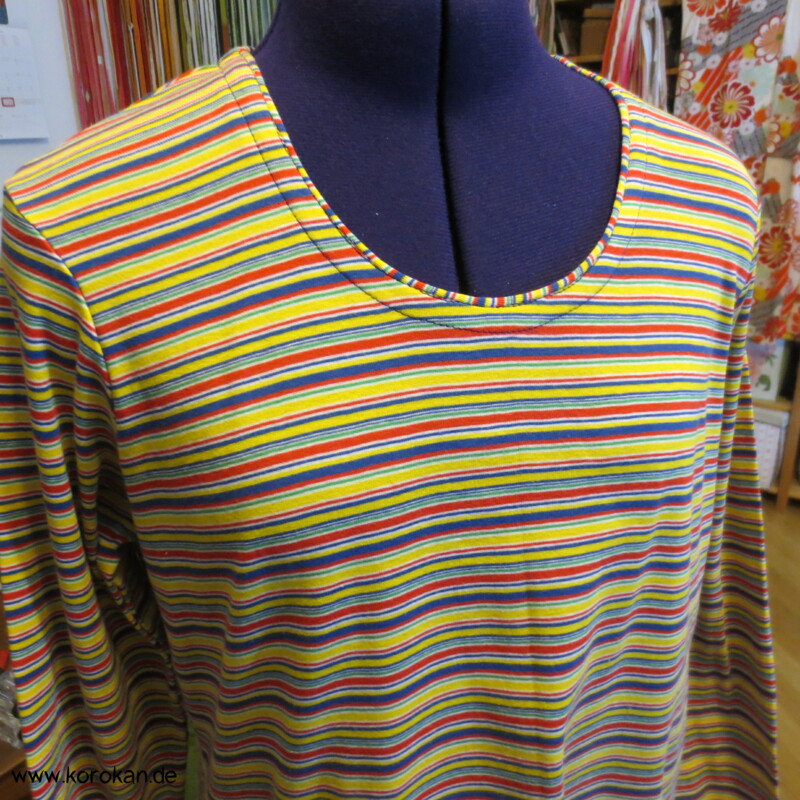 Öko Baumwoll Ringelshirt bunt 3/4 oder langer Arm