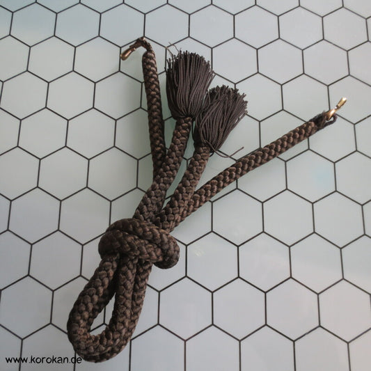 dunkelbraune Seide Haori Himo für Männer