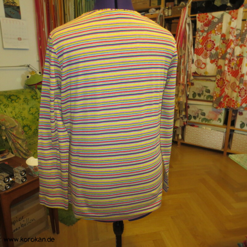 Öko Baumwoll Ringelshirt bunt 3/4 oder langer Arm