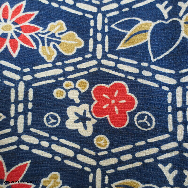 gedruckte japanische Muster Tsumugi Seide / Wolle Kimono