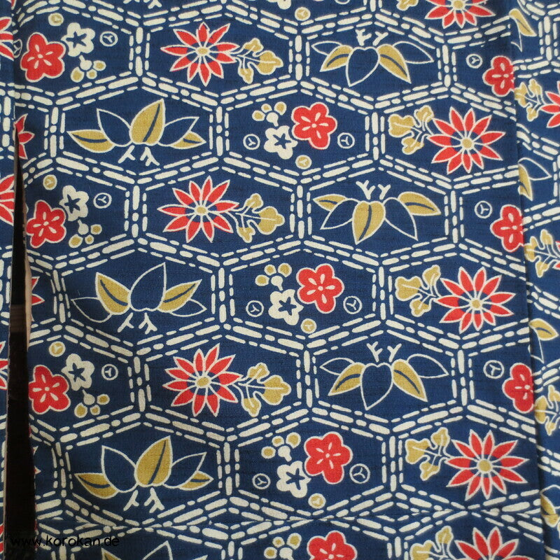 gedruckte japanische Muster Tsumugi Seide / Wolle Kimono